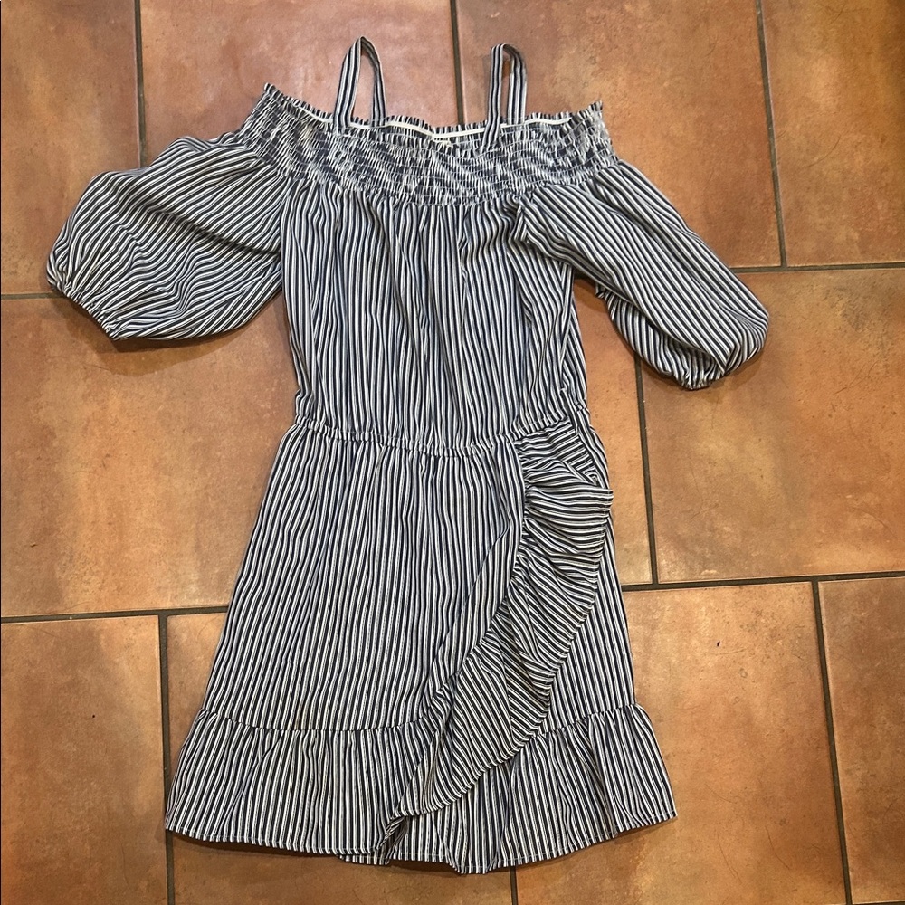 Habitual Navy and White Striped Top